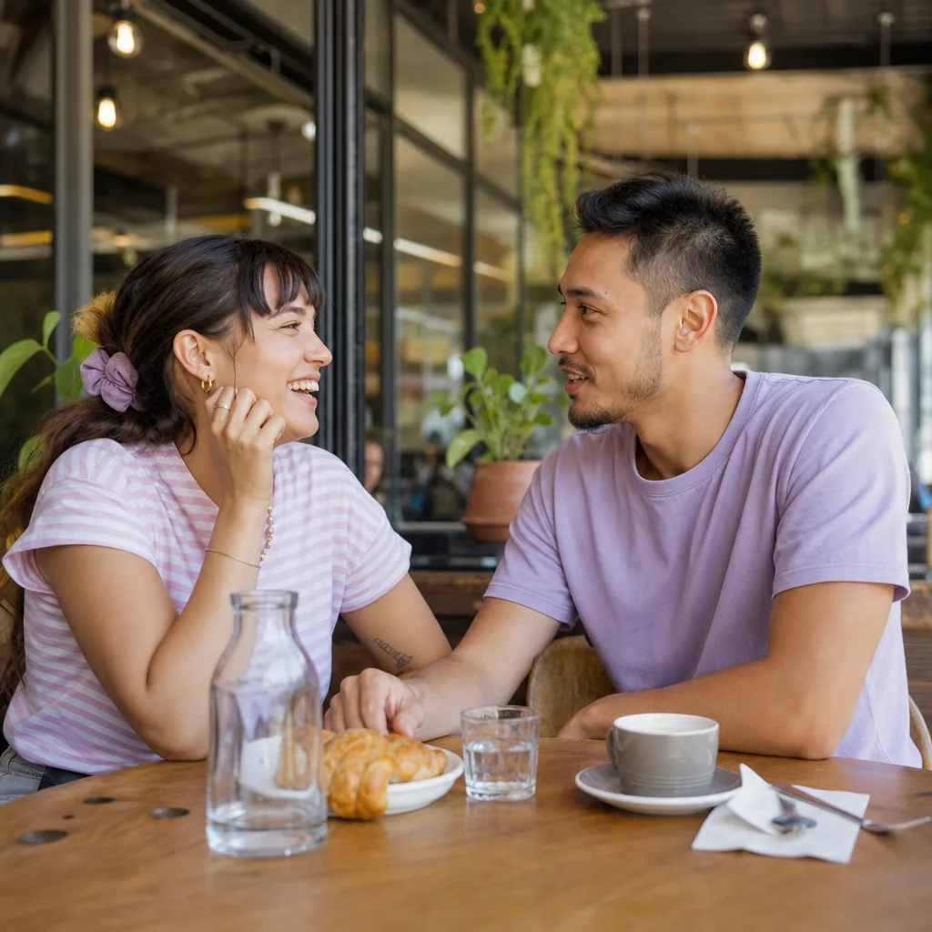 A couple walking along Portobello promenade in Edinburgh